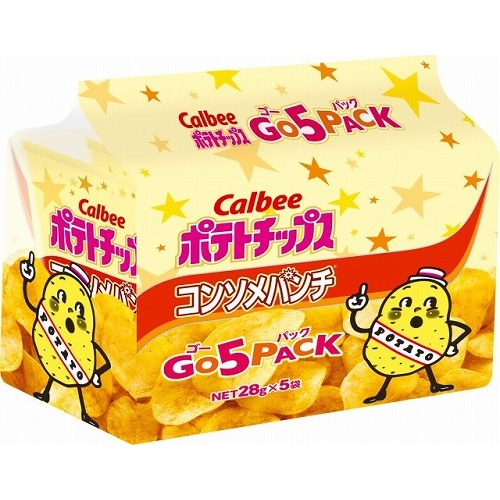 Calbee Potato Consomme Punch Go 5P 140g  [Purchase Quantity 8]