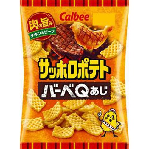 Calbee Sapporo Potato BBQ Flavor 72g  【Purchase Quantity 12 Packs]