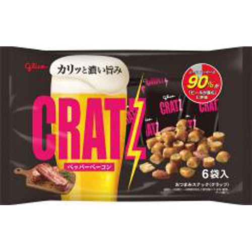 Glico Cratz Pepper Bacon 6 Bags Special Order Item 【Purchase Quantity: 32 Units】