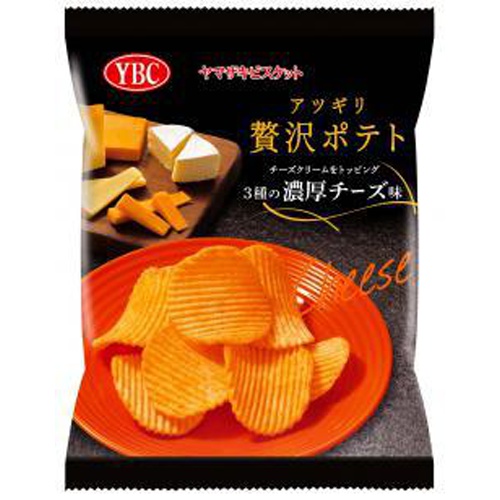 YBC Atsugiri Luxury Potato Three Types of Rich Cheese Flavor 55g  【Purchase Quantity 24 Pieces】