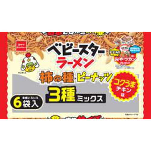 Baby Star Ramen Kaki-no-Tane Mix 6 Bags Set  【Purchase Quantity 15 Items】