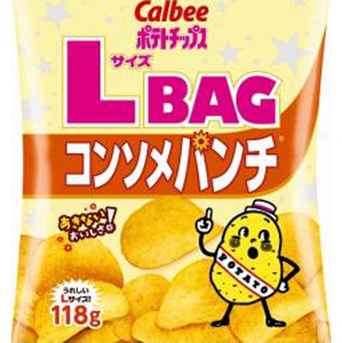 Calbee Potato L Size BAG Consomme 118g  [Purchase Quantity 12]