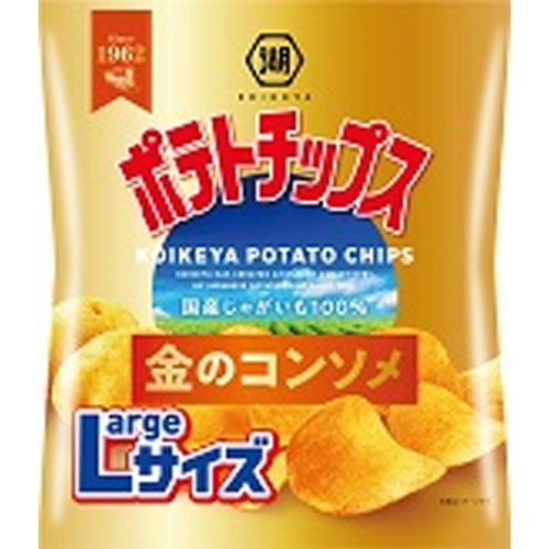 Koikeya L Size Potato Chips Golden Consomme 122g Special Order Item [Purchase Quantity 12]