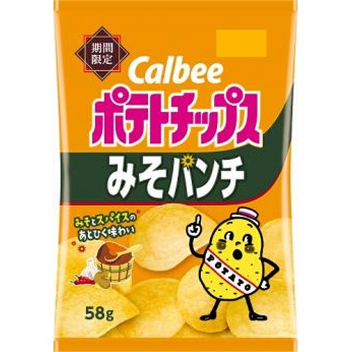 Calbee Potato Chips Miso Punch 58g  [Purchase Quantity: 12 packs]
