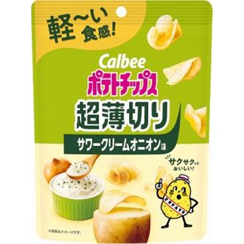 Calbee Ultra-Thin Sliced Sour Cream Onion 40g  [Purchase Quantity: 12]