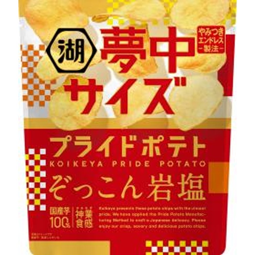 Koikeya Muchuu Size Pride Potato Rock Salt 102g [New Product Released 3/31]  [Purchase Quantity 12 Pieces]