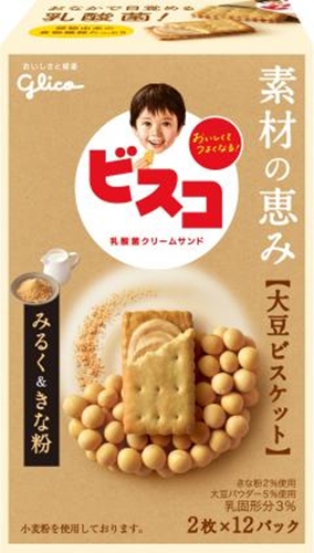 Glico Bisco Blessing Soybean Milk & Kinako 24 Pieces  [Purchase Quantity 5]