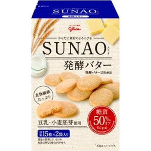 Glico SUNAO Fermented Butter 62g 【Purchase Quantity: 5 Packets]