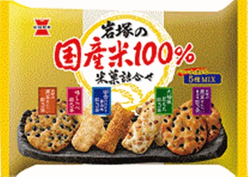 Iwatsuka Confectionery 100% Domestic Rice Snack Assortment 188g 【Purchase Quantity 10 Pieces】