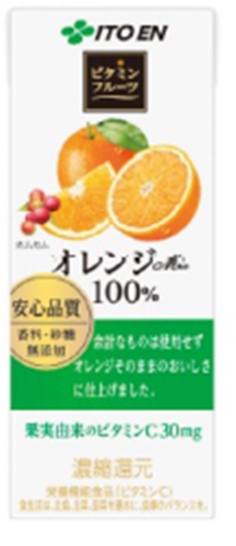 Ito En Vitamin Fruit Orange Paper 200ml Special Order Item 【Purchase Quantity 24 Units】