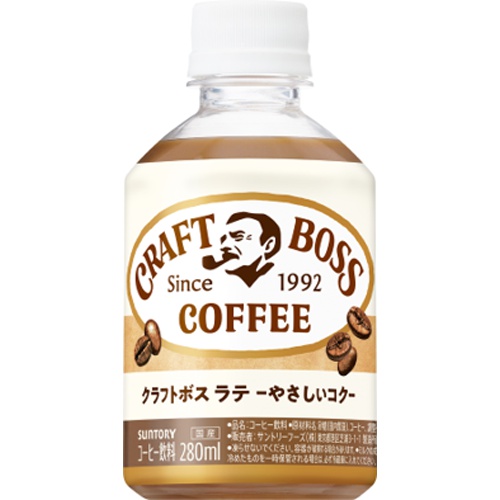 Craft Boss Latte P280ml [This Month's Special Sale Beverage]  [Purchase Quantity 24 Pieces]