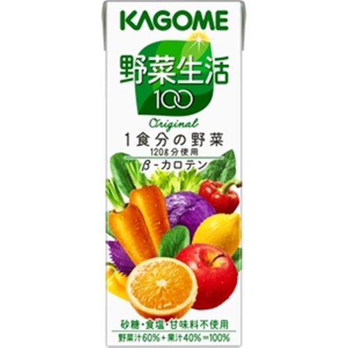 Kagome Vegetable Life 100 Paper 200ml 【Purchase Quantity 24 Pieces]