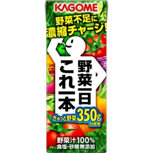Kagome Vegetable One Day This One Paper 200ml 【Purchase Quantity 24 Pieces】