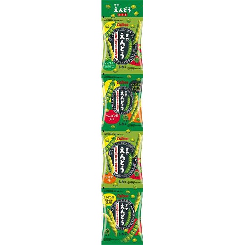 Calbee Snap Pea Light Salt Flavor Mini 4 Pack  【Purchase Quantity: 10 Items】