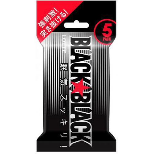 LOTTE Black Black Gum 9 Pieces × 5 Packs  Special Order Item 【Purchase Quantity: 60 Pieces】