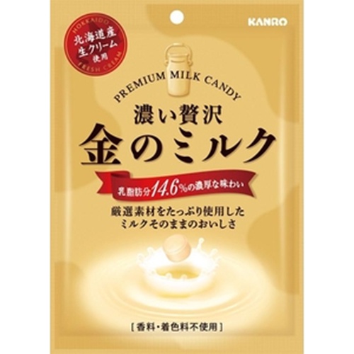 Kanro Gold Milk Candy 80g 【Purchase Quantity: 6 pieces]