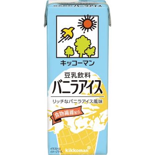 Kikkoman Soy F Soy Milk Drink Vanilla Ice Cream Paper 200ml  [Purchase Quantity 18]