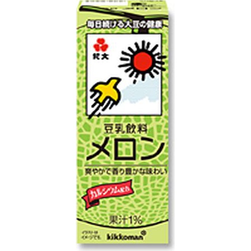 Kikkoman Soy F Soy Milk Drink Melon 200ml Special Order Item 【Purchase Quantity 18 Units】