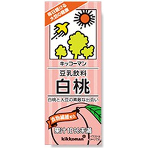 Kikkoman Soy F Soymilk Drink White Peach 200ml Special Order Item 【Purchase Quantity 18 Pieces]
