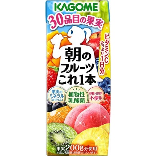 Kagome Morning Fruit This One Leaf Pack 200ml Special Order Item 【Purchase Quantity 24 Pieces】