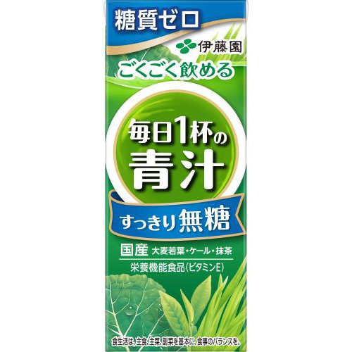 Ito En Daily One Cup of Green Juice Unsweetened, 200ml (Pack of 24)