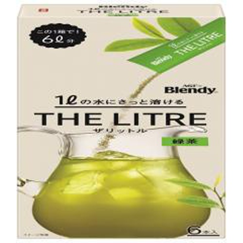 Blendy The Liter Green Tea 6 Bottles Special Order Item 【Purchase Quantity 24 Units】