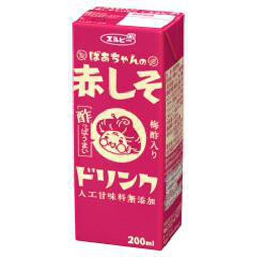 LB Grandma's Red Shiso Drink Paper 200ml Special Order Item 【Purchase Quantity 24 Pieces】