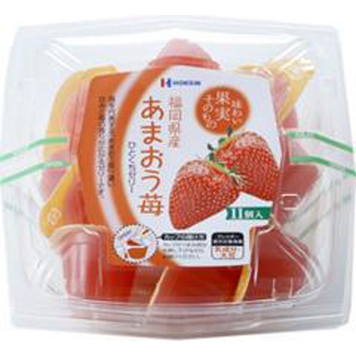 Hokushin Fukuoka Prefecture Amaou Strawberry Jelly Bites 11 Pieces  Special Order Product 【Purchase Quantity 48 Pieces】