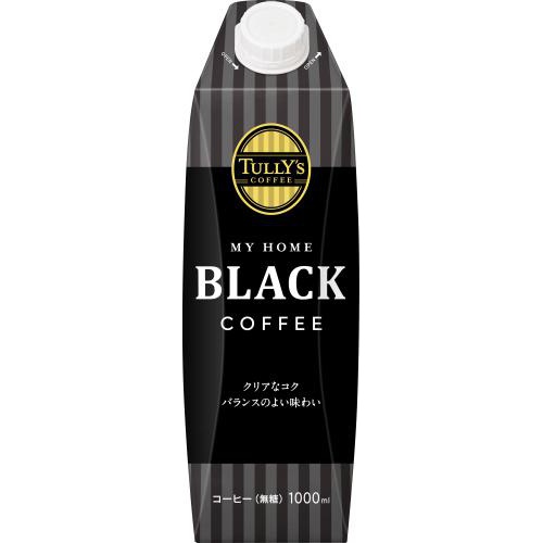 Tully's Black Roofed Cap Coffee 1L  【Purchase Quantity 6 Units】