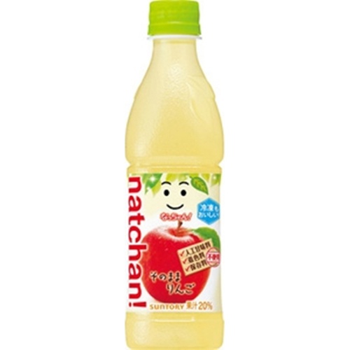 Nacchan Whole Apple P425ml  [Purchase Quantity: 24 Items]