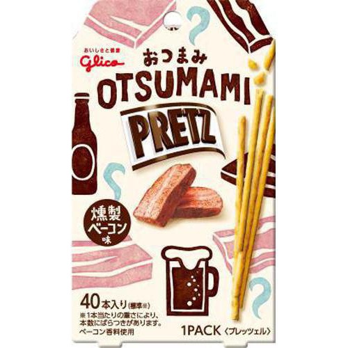 Glico Snack Pretz Smoked Bacon Flavor 24g  [Purchase Quantity 14]