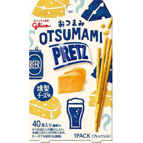 Glico Snack Pretz Salted Smoked Cheese Flavor 24g  [Pack of 14]