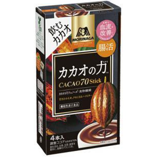 Morinaga Cacao Power CACAO 70 Stick 4 Pieces Special Order Item [Purchase Quantity 6]