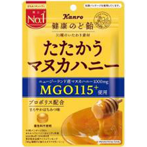Kanro Health Throat Candy Fighting Manuka Honey 80g  【Purchase Quantity 6 Pieces】