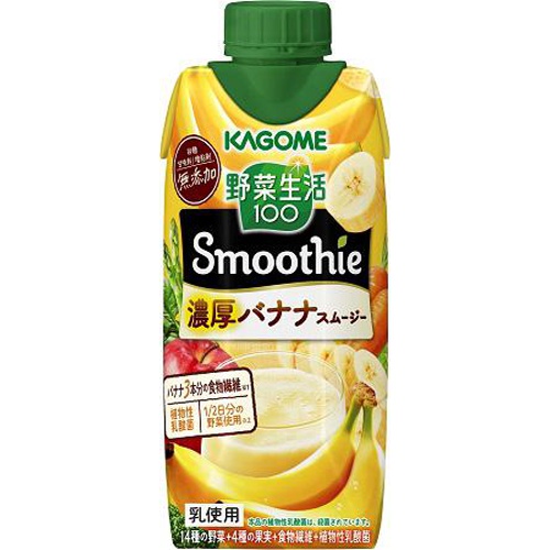 Kagome Vegetable Life Smoothie Thick Banana Paper 330ml 【12 Pack Purchase】