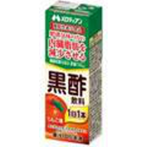Melodian Black Vinegar Drink Apple Flavor Paper 200ml Special Order Item 【Purchase Quantity 24 Pieces】