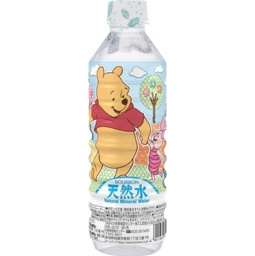 Bourbon Winnie the Pooh Natural Water P500ml  [Purchase Quantity 24 Pieces]