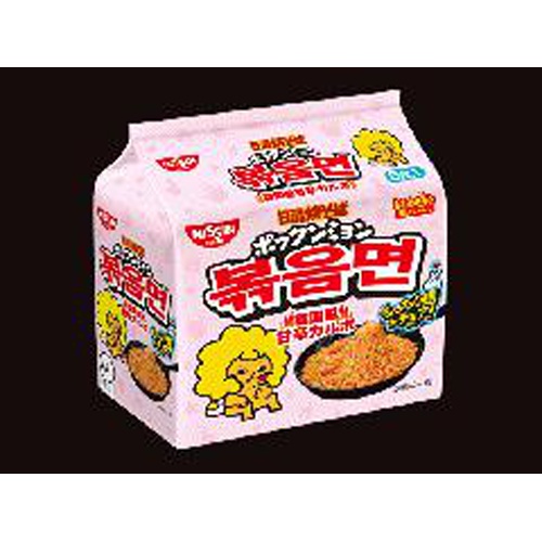 Nissin Fried Noodles Pockkunmyeon Korean Style Sweet and Spicy Carbonara 5 Servings  Special Order Item [Purchase Quantity 18]