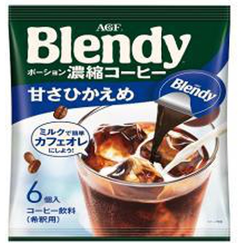 Blendy Portion Concentrated Coffee Less Sweet 6 Pieces 【Purchase Quantity 12 Pieces】