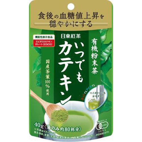 Nittoh Tea Organic Powdered Tea Anytime Catechin 40g  Special Order Item [Purchase Quantity 24]