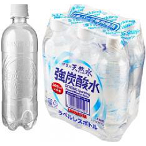 Sangaria Iga Strong Carbonated Water P500×6 Bottles Label-less Special Order Item 【Purchase Quantity 4 Units】