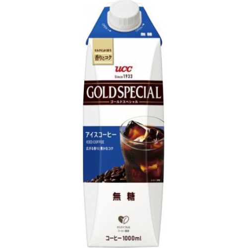 UCC Gold SP Unsweetened Iced Coffee 1000ml  Special Order [Purchase Quantity: 12]