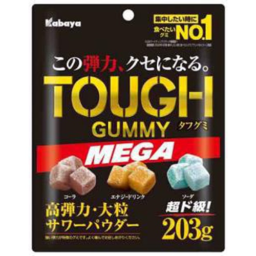 Kabaya Tough Gummy MEGA 203g  【Purchase quantity 6 pieces]
