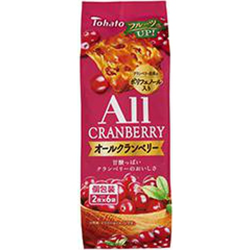 Tohato All Cranberry 2 Pieces x 6 Bags  【Purchase Quantity 12 Units】