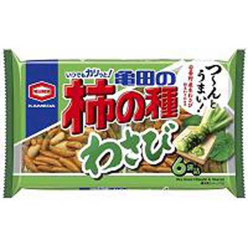 Kameda Wasabi Flavored Rice Crackers 6 Bags 164g [This Month's Special Sale Snacks] Special Order Item [Purchase Quantity 12]