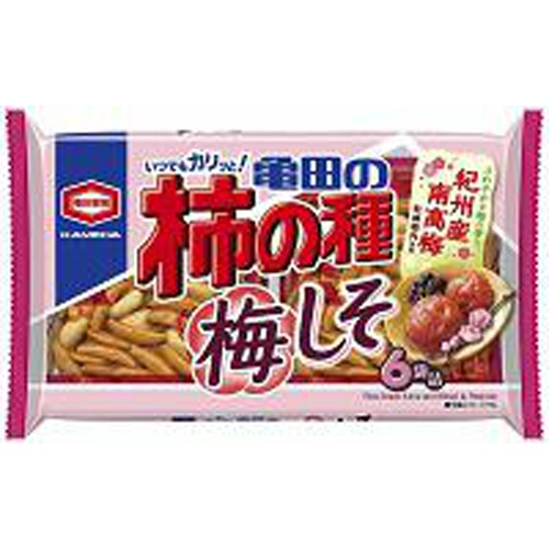 Kameda Kaki no Tane Ume Shiso 6-Pouch Set 164g [This Month's Special Sale Snacks] Special Order Item [Purchase Quantity 12]