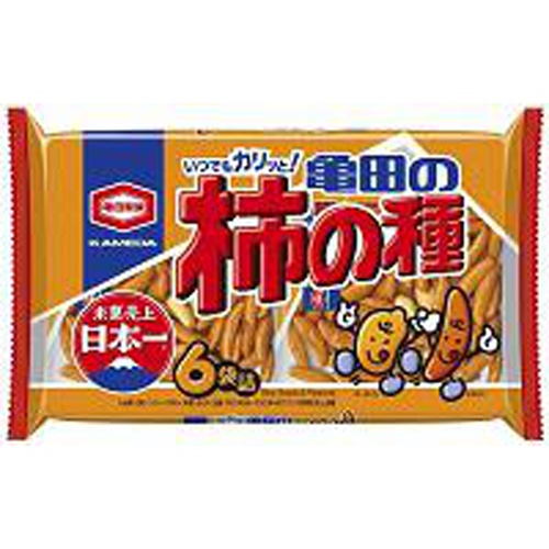 Kameda Kaki no Tane 6 Bags 180g [This Month's Special Sale Snacks] [Purchase Quantity 12]