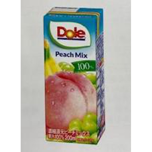 Dole Peach Mix 100% 200ml Special Order Item 【Purchase Quantity 3 pieces】