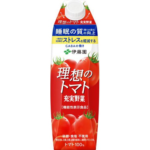 Ito En Ideal Tomato Paper with Cap 1L Special Order Item [Purchase Quantity: 6]