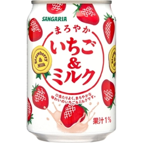 Sangaria Smooth Strawberry & Milk Can 275g  【Purchase Quantity 24 Cans]